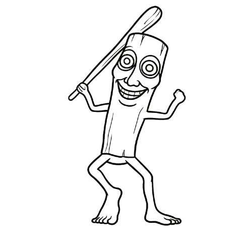 Tung Tung Tung Sahur para colorear thumbnail