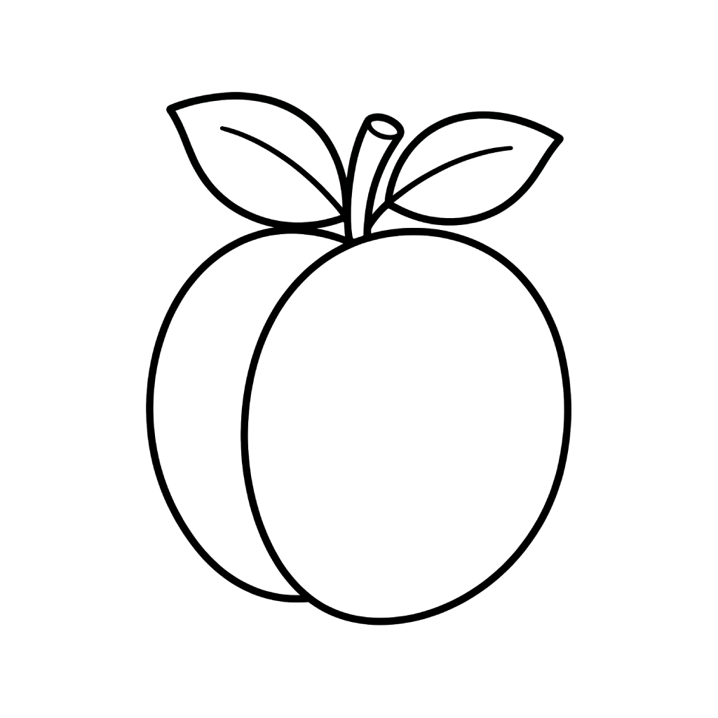 Albaricoque páginas para colorear para adultos