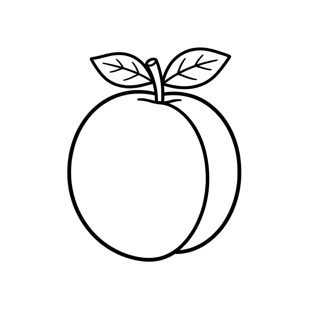 Albaricoque páginas para colorear gratis