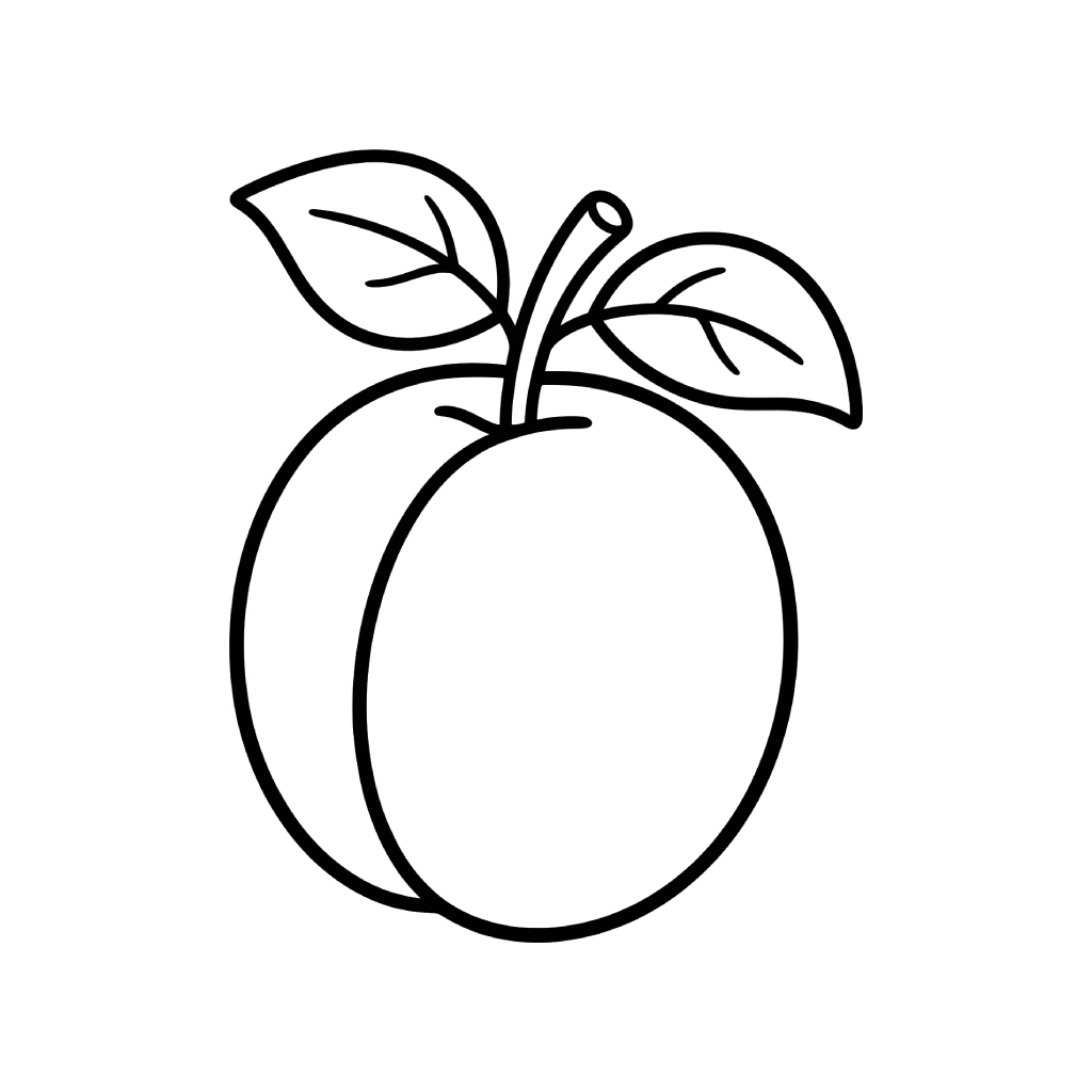 páginas para colorear Albaricoque gratis