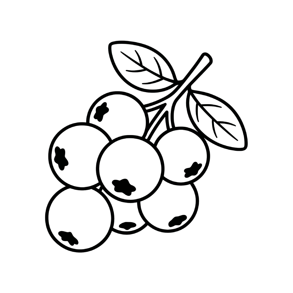 páginas para colorear de árboles Arándano gratis