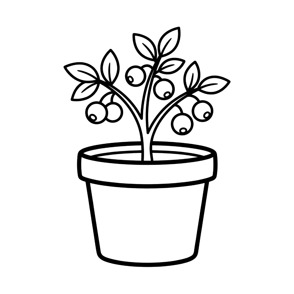 colorear páginas de Arándano 2