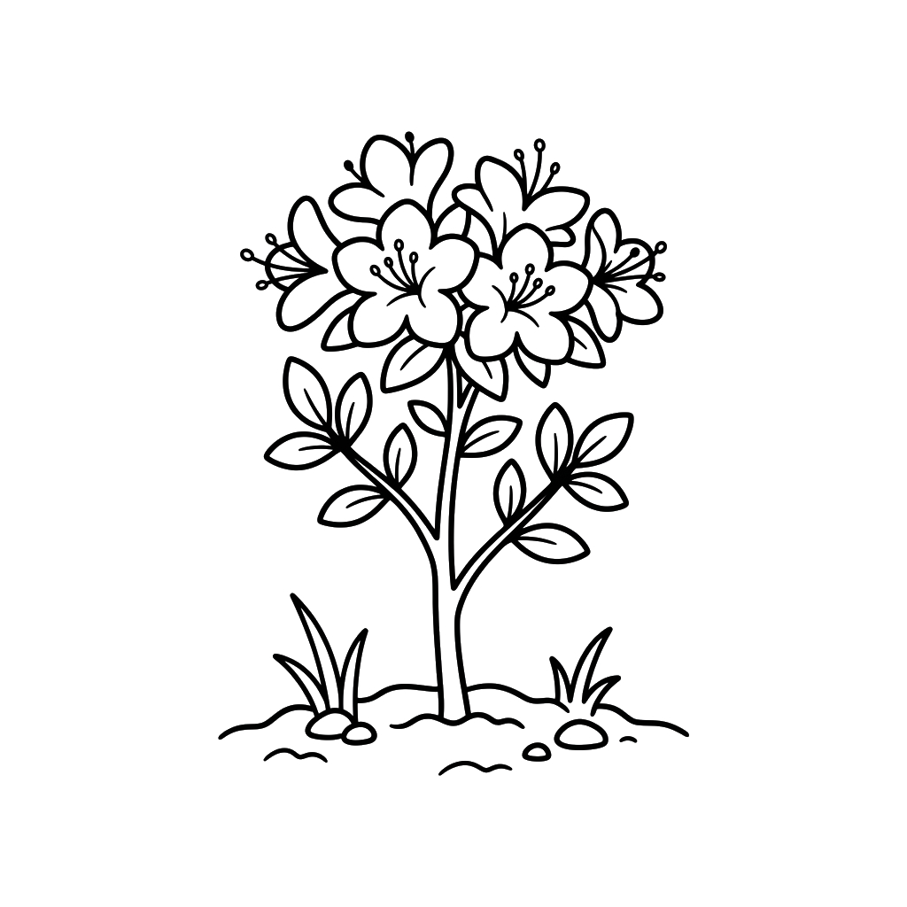 páginas para colorear para adultos Azalea