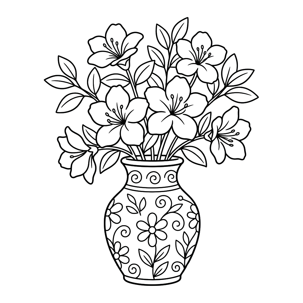 colorear páginas de Azalea