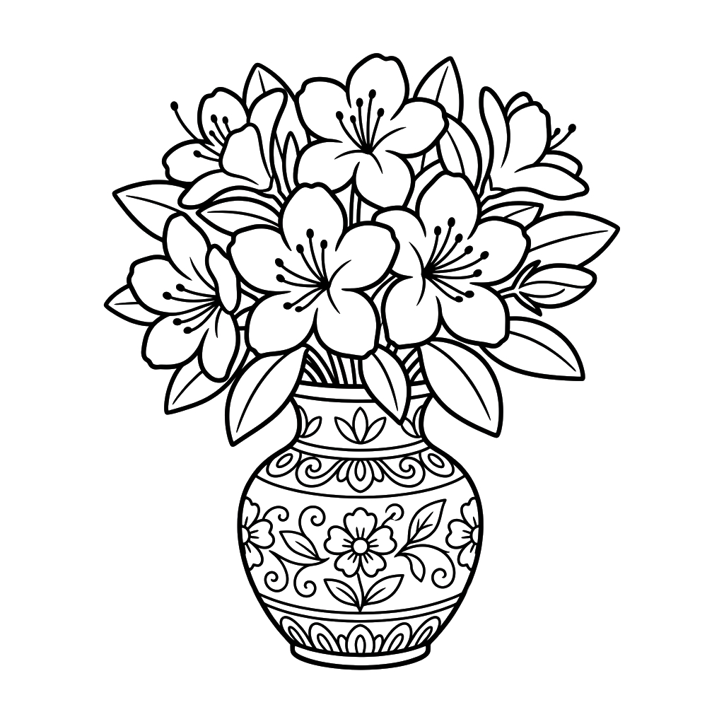 para colorear Azalea