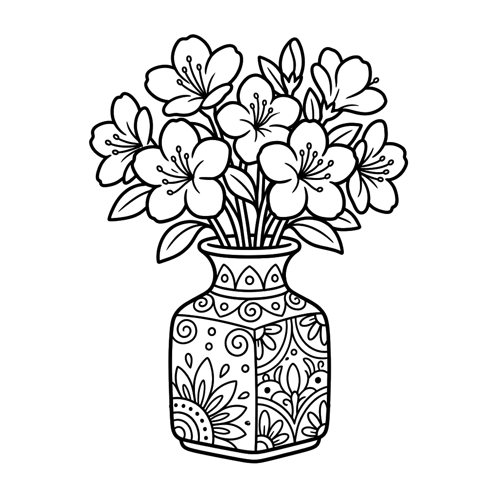 felices páginas para colorear Azalea