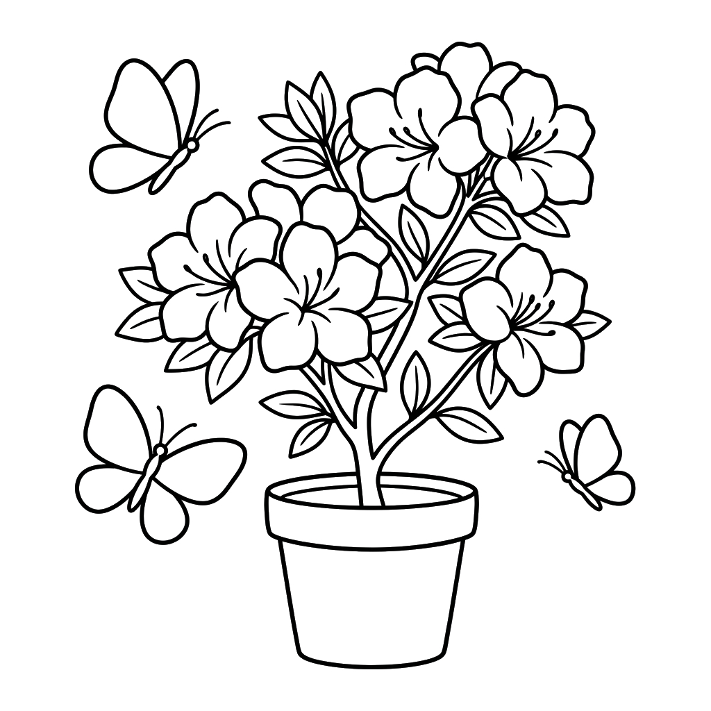 páginas para colorear imprimibles Azalea