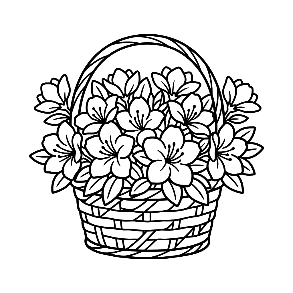 páginas para colorear gratis Azalea