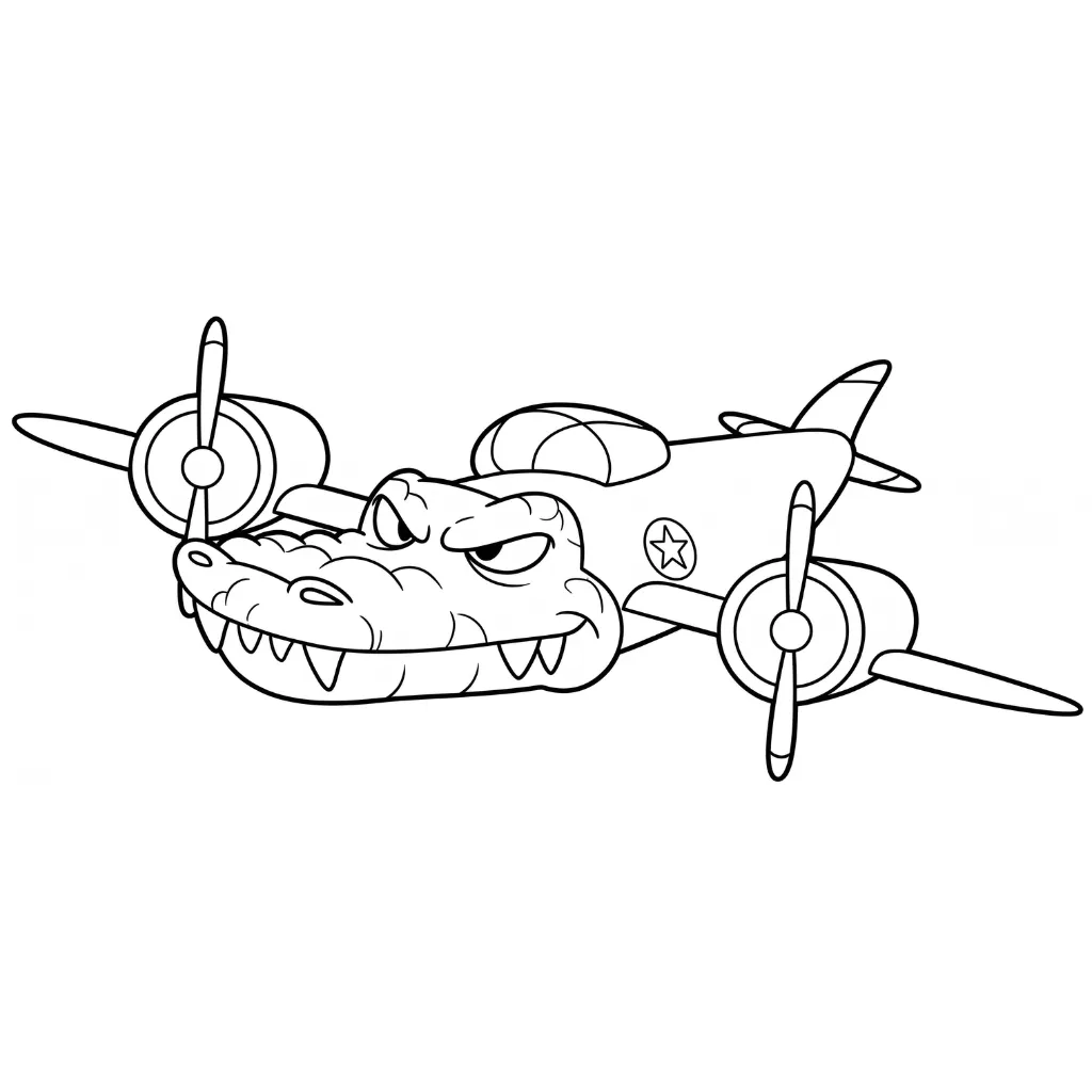 Bombardiro Crocodilo páginas para colorear pdf