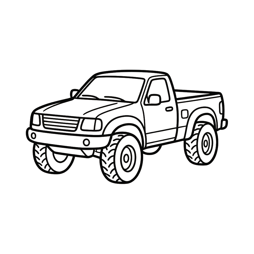 Camionetas Pickup 26 páginas para colorear kawaii lindas Camionetas Pickup 1