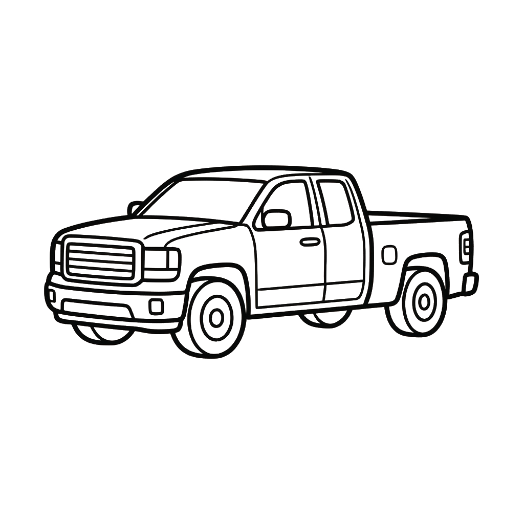 Camionetas Pickup 25 Camionetas Pickup adornos para colorear 1