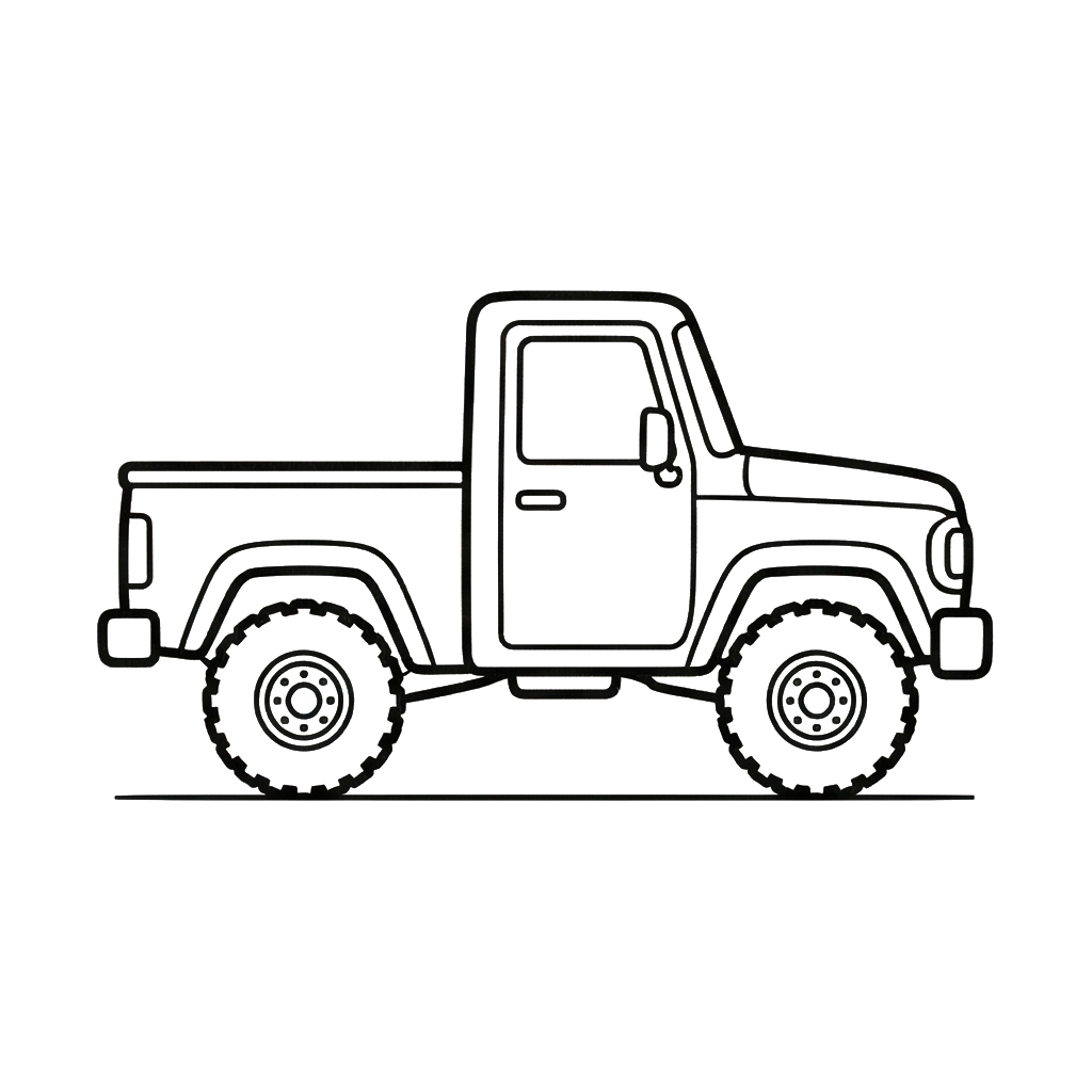 Camionetas Pickup 22 páginas para colorear Camionetas Pickup imprimibles gratis 1