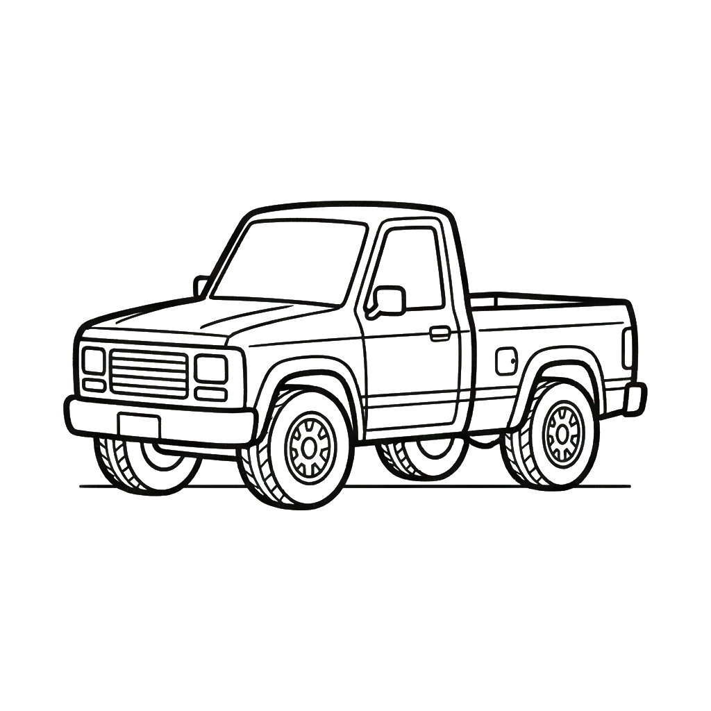 Camionetas Pickup 21 páginas para colorear gratis para adultos Camionetas Pickup