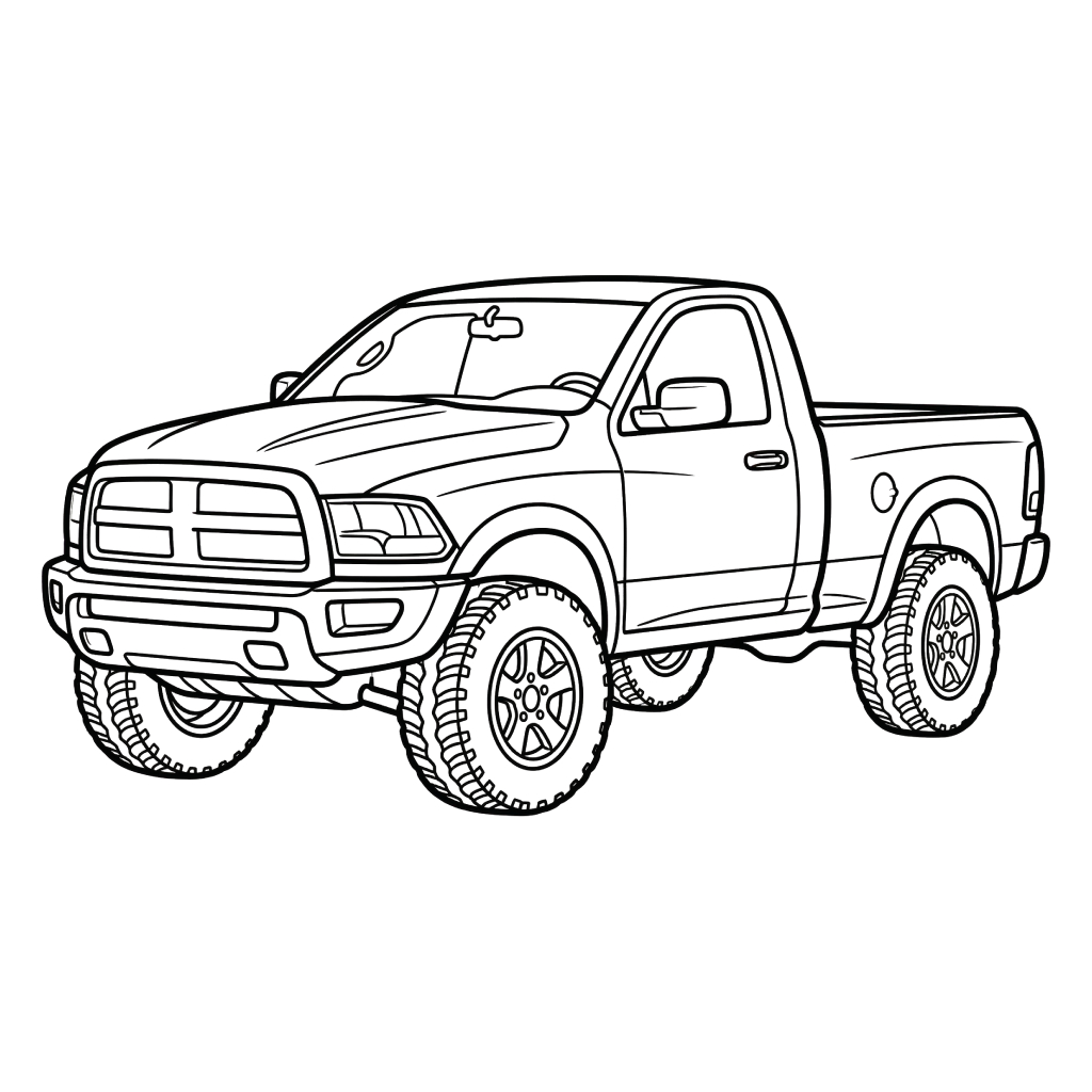 Camionetas Pickup 2 páginas para colorear para imprimir gratis Camionetas Pickup