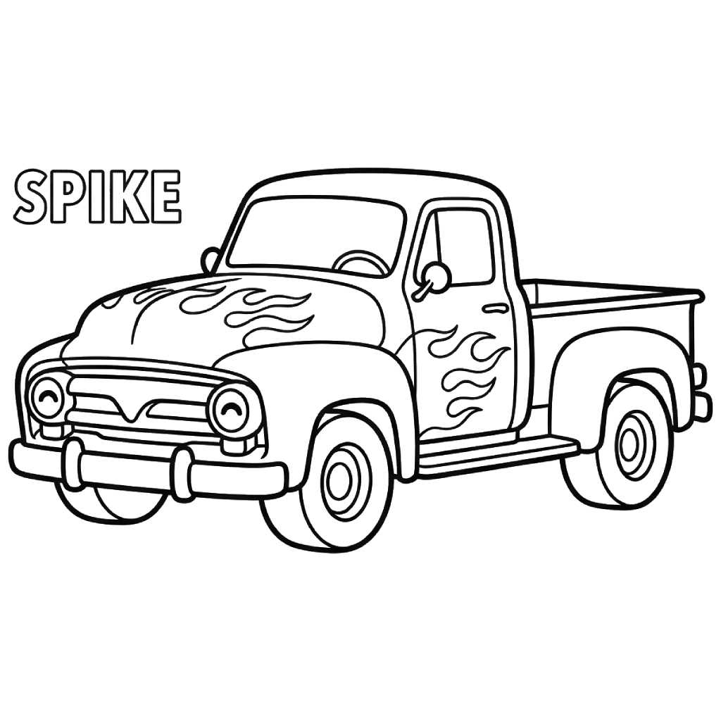 Camionetas Pickup 19 páginas para colorear fáciles de Camionetas Pickup