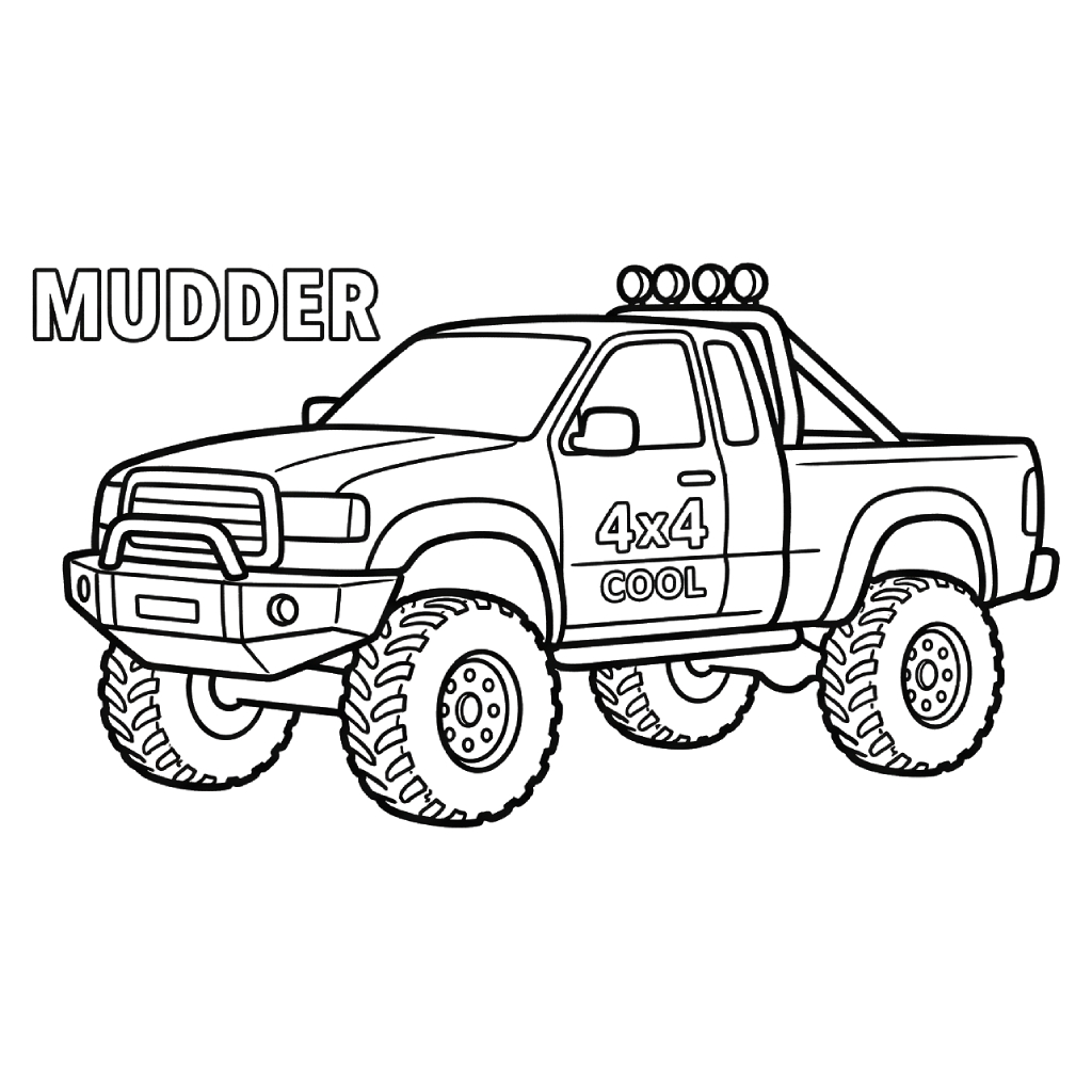 Camionetas Pickup 18 páginas para colorear de árboles Camionetas Pickup gratis
