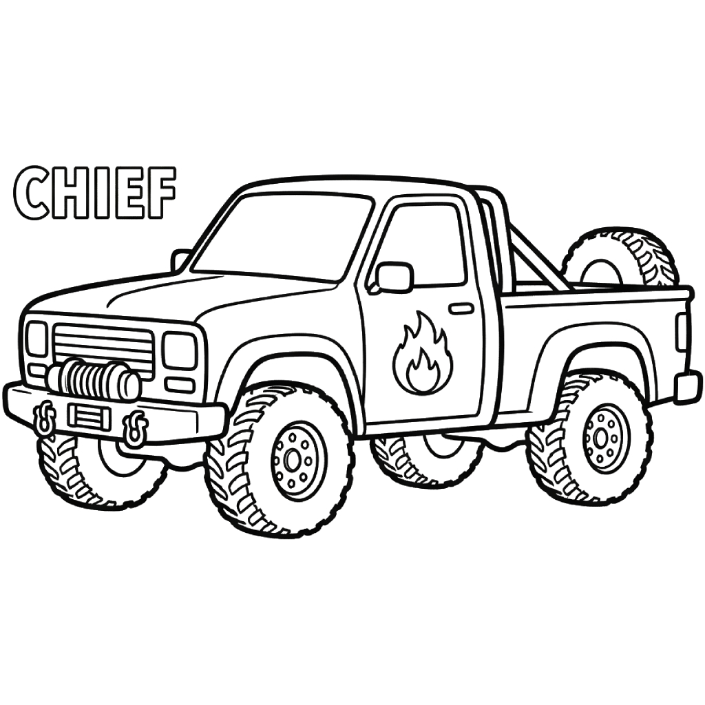 Camionetas Pickup 16 páginas para colorear lindas y fáciles de Camionetas Pickup