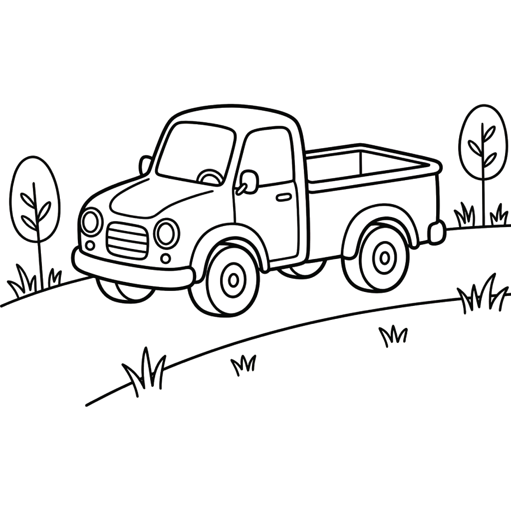 Camionetas Pickup 14 páginas para colorear para Camionetas Pickup 1