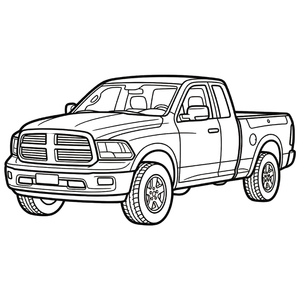 Camionetas Pickup 9 Camionetas Pickup páginas para colorear para adultos 1