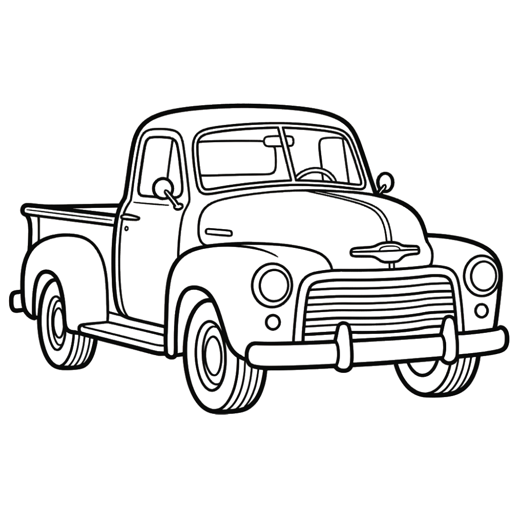 Camionetas Pickup 8 páginas para colorear Camionetas Pickup imprimibles gratis