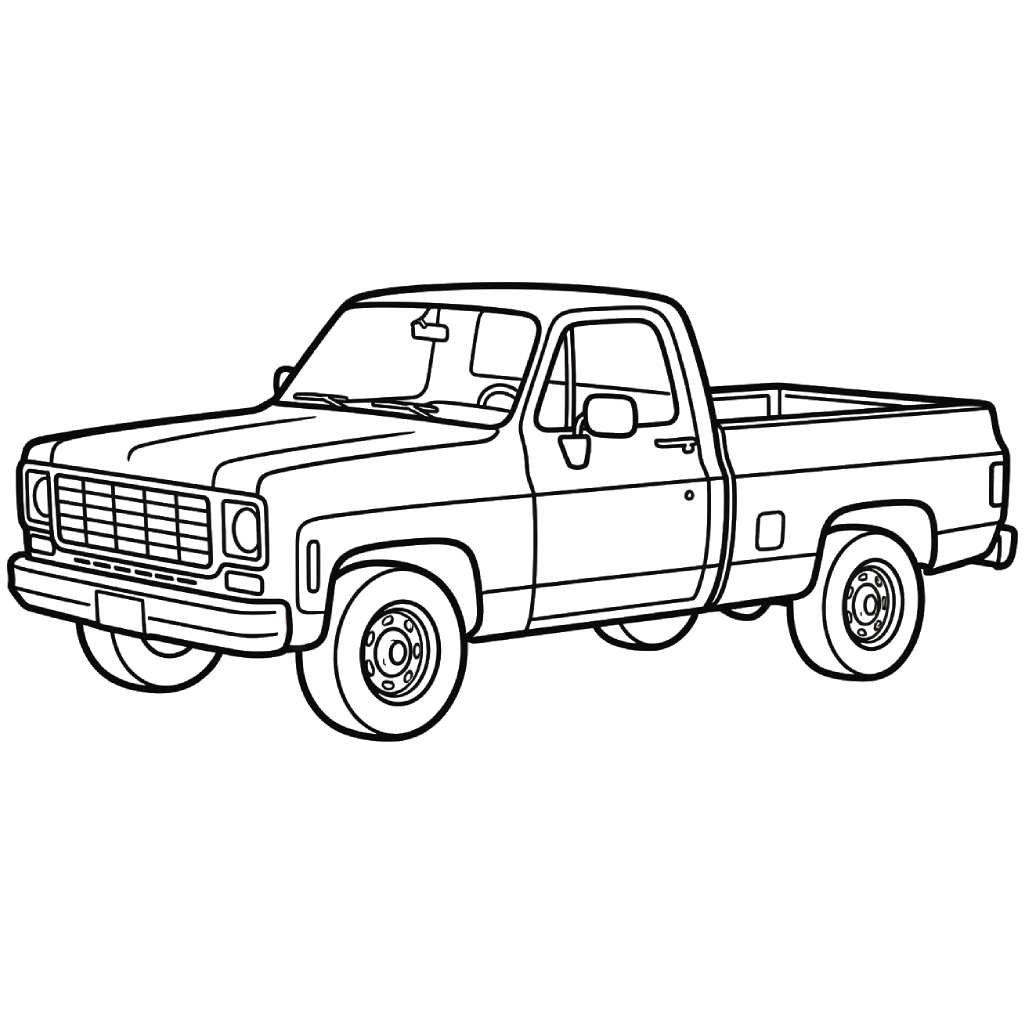 Camionetas Pickup 33 páginas para colorear gratis Camionetas Pickup