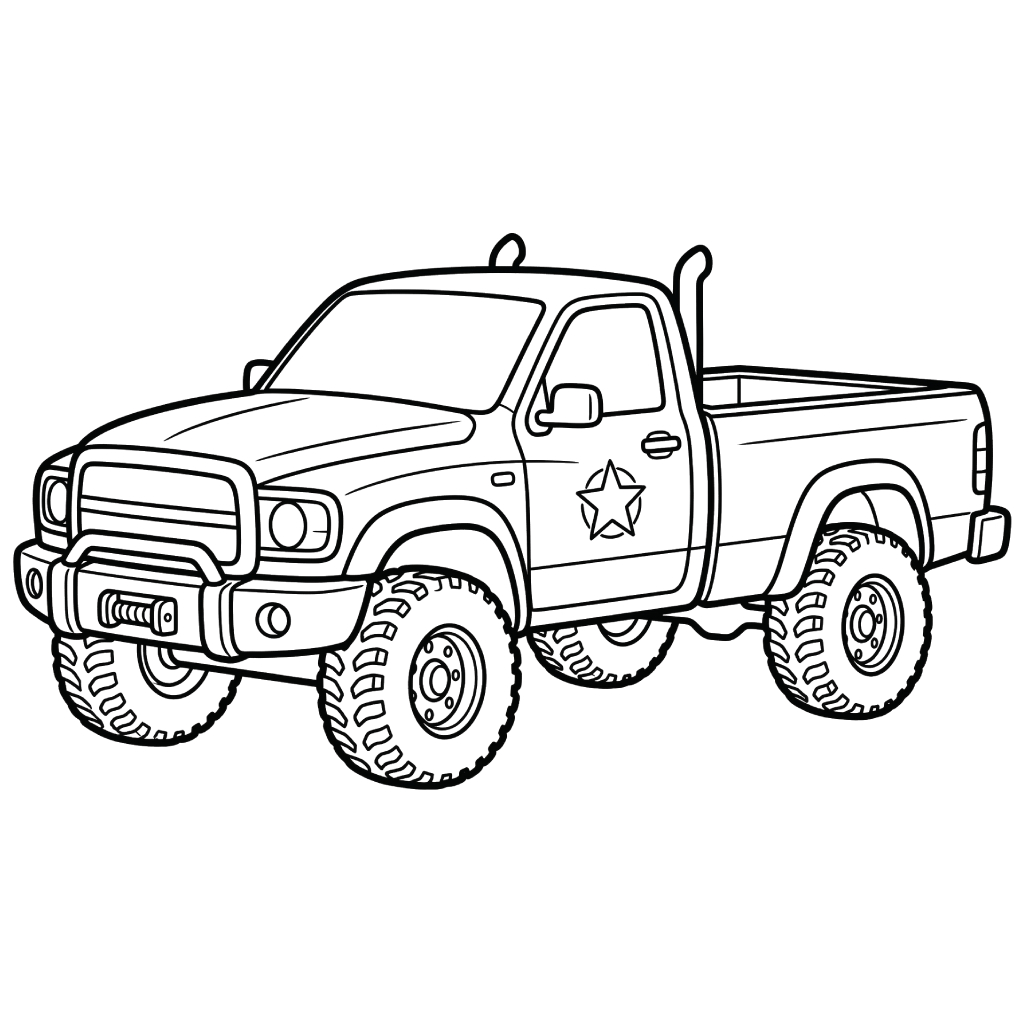 Camionetas Pickup 6 Camionetas Pickup páginas para colorear para adultos