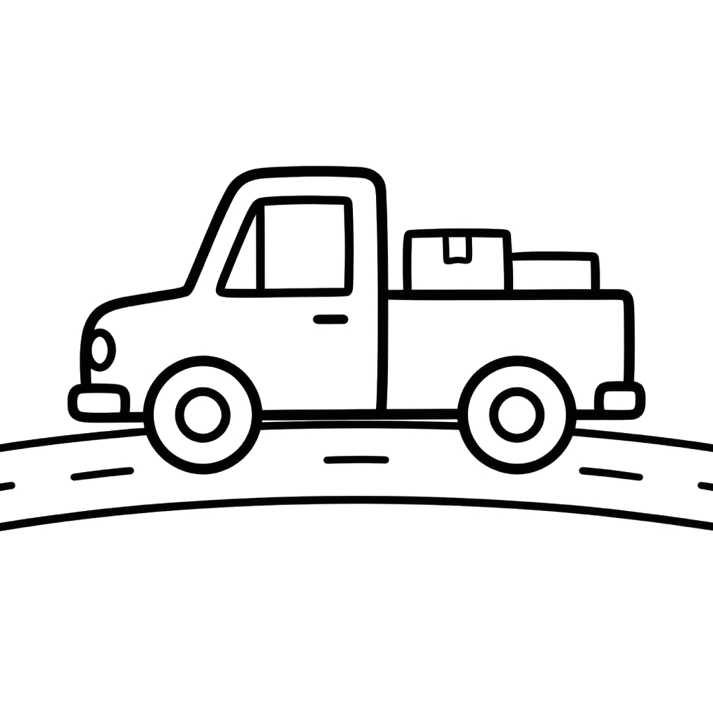 Camionetas Pickup 5 páginas para colorear para Camionetas Pickup