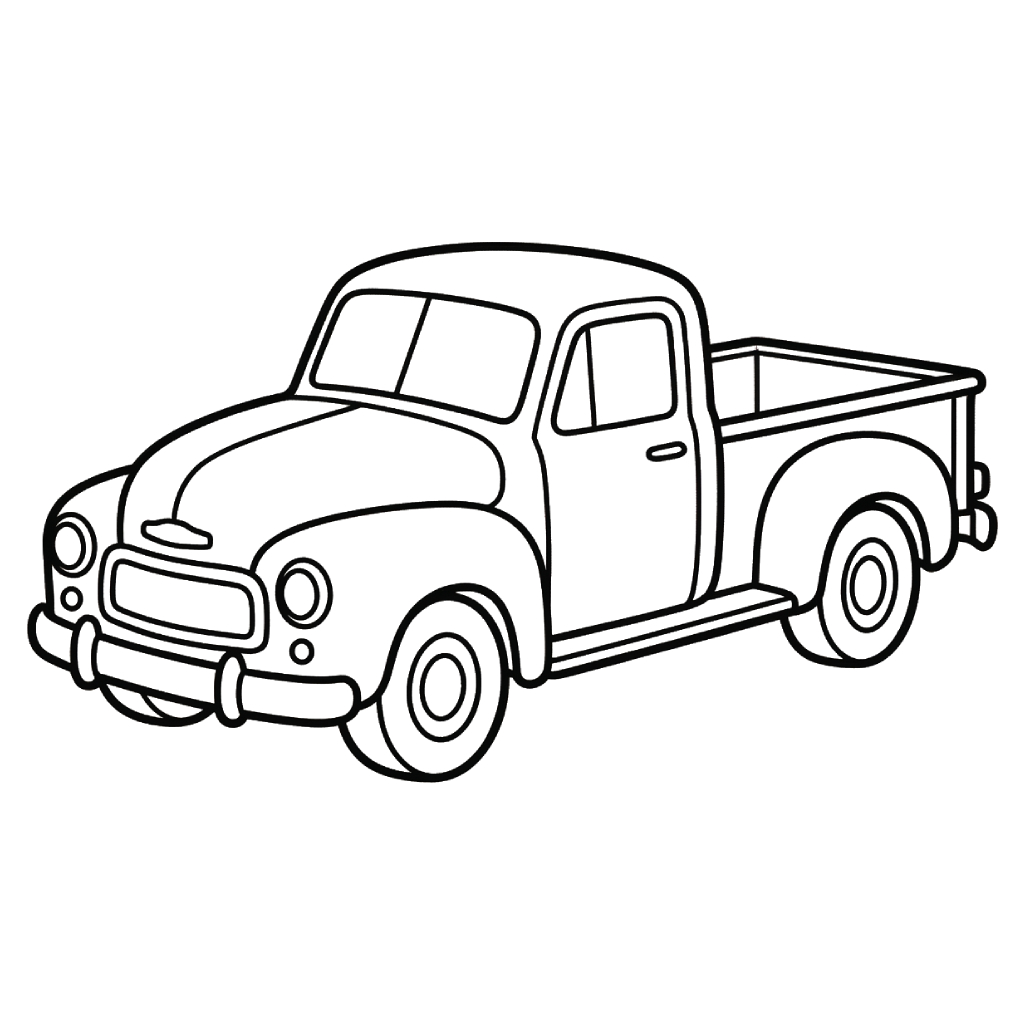 Camionetas Pickup 32 páginas para colorear imprimibles gratis Camionetas Pickup