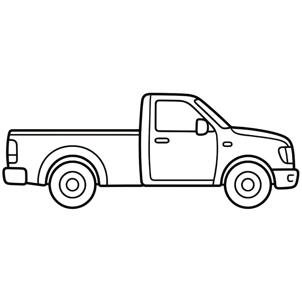 Camionetas Pickup 30 felices páginas para colorear Camionetas Pickup