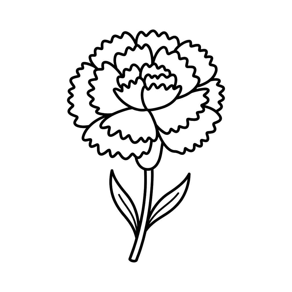 páginas para colorear Clavel