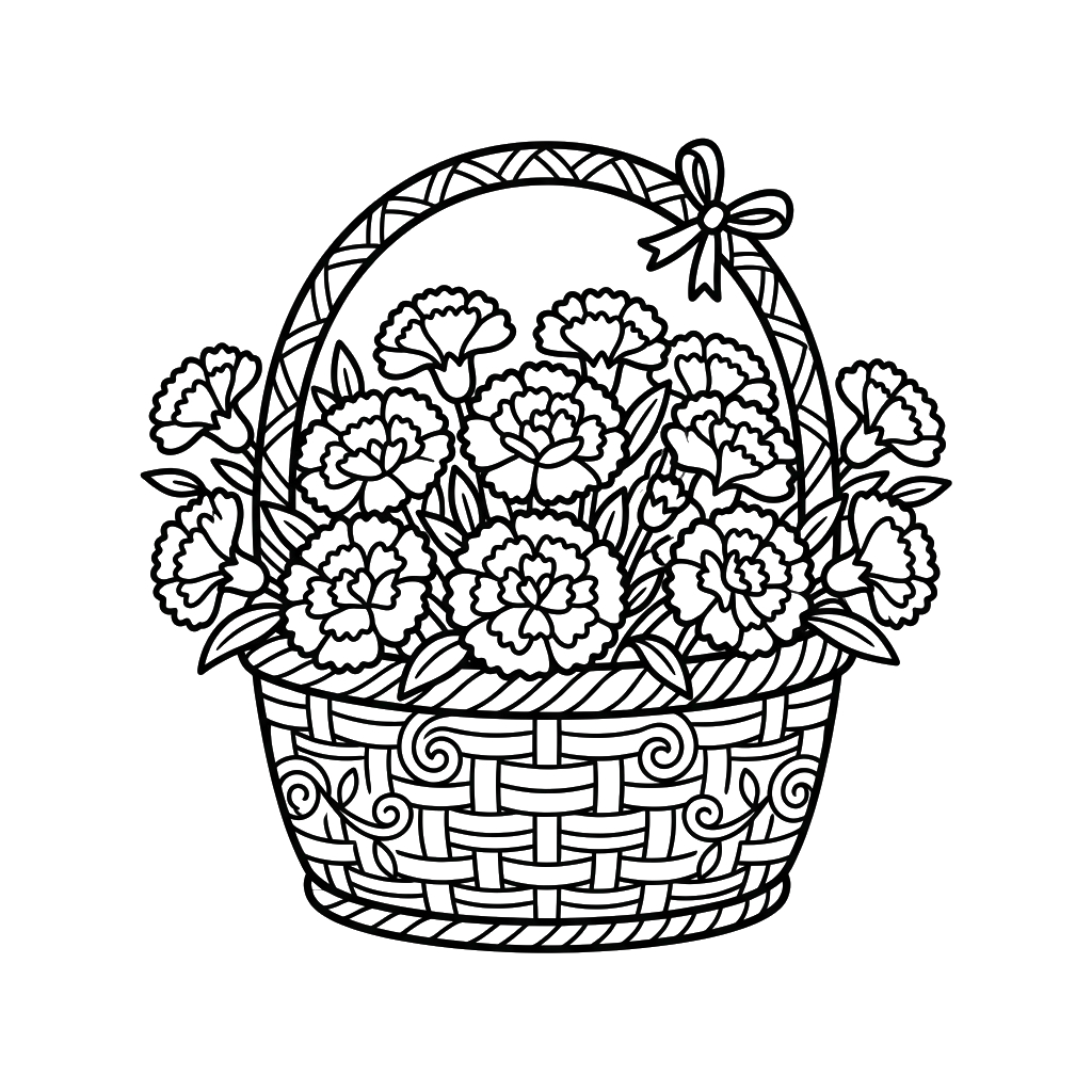 Clavel páginas para colorear gratis