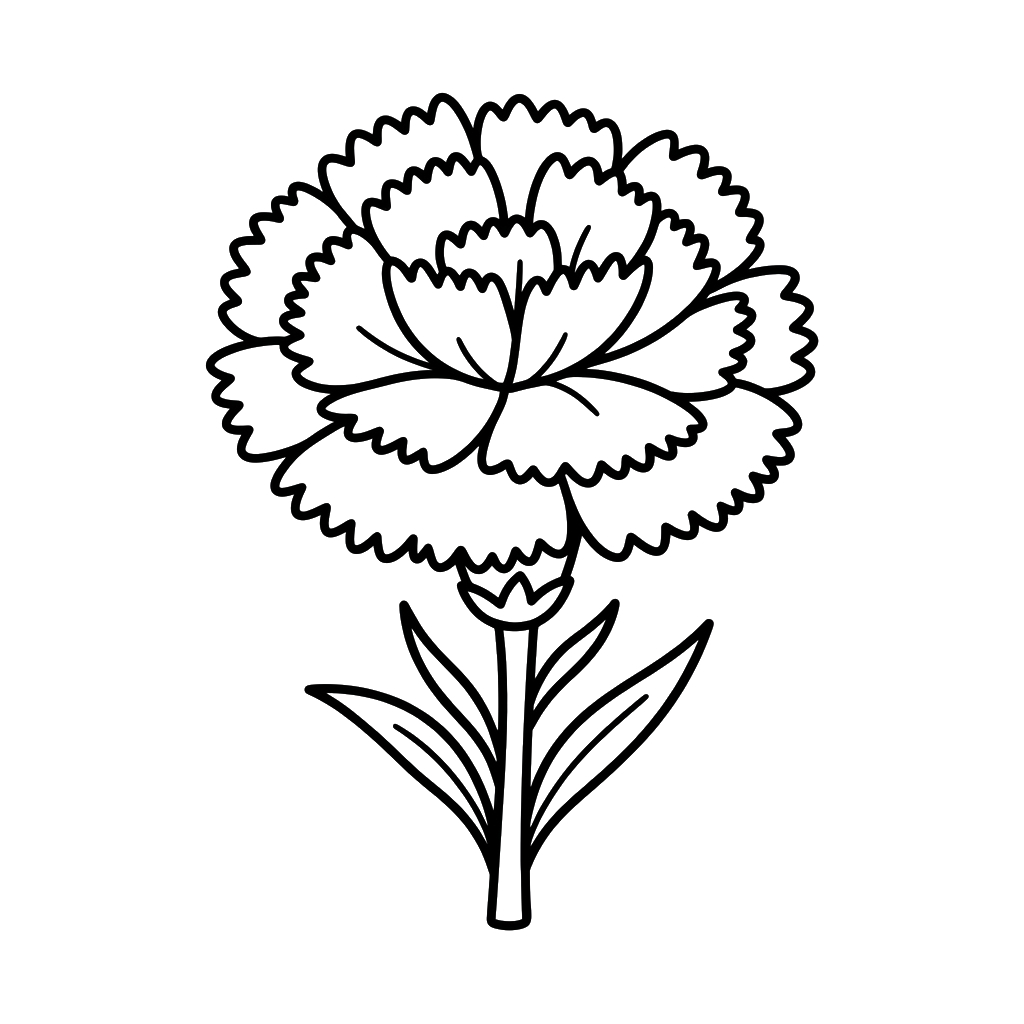 páginas para colorear de preescolar Clavel