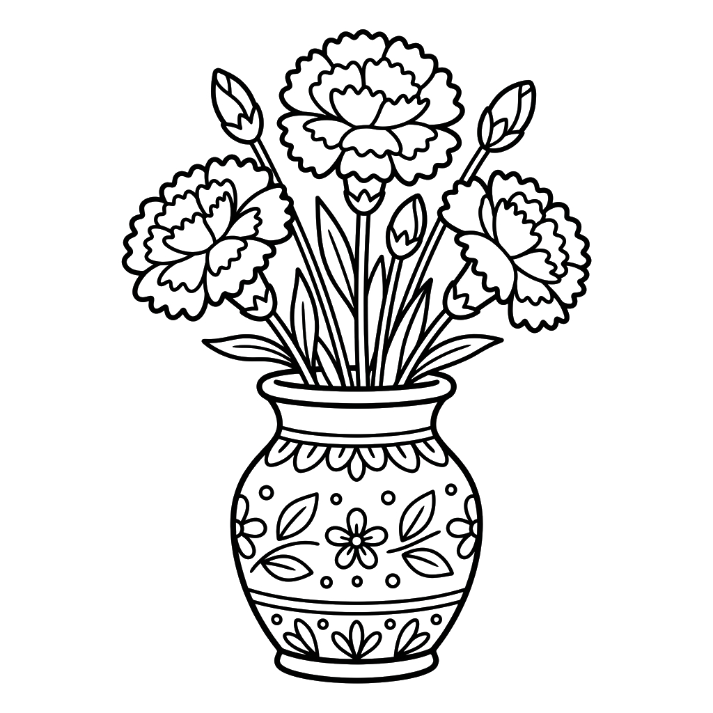 Clavel dibujos para colorear