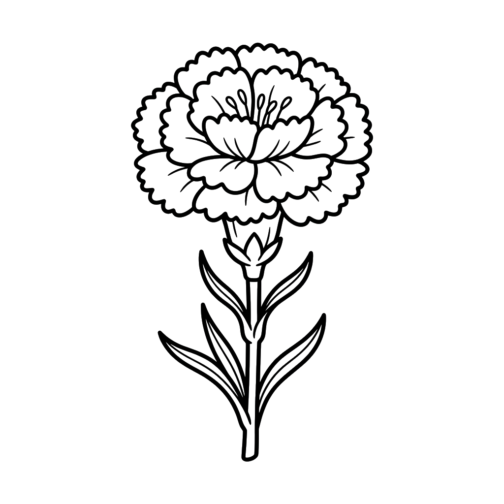 Clavel páginas para colorear para adultos