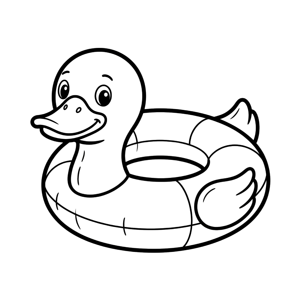 Flotador de Piscina páginas para colorear fáciles