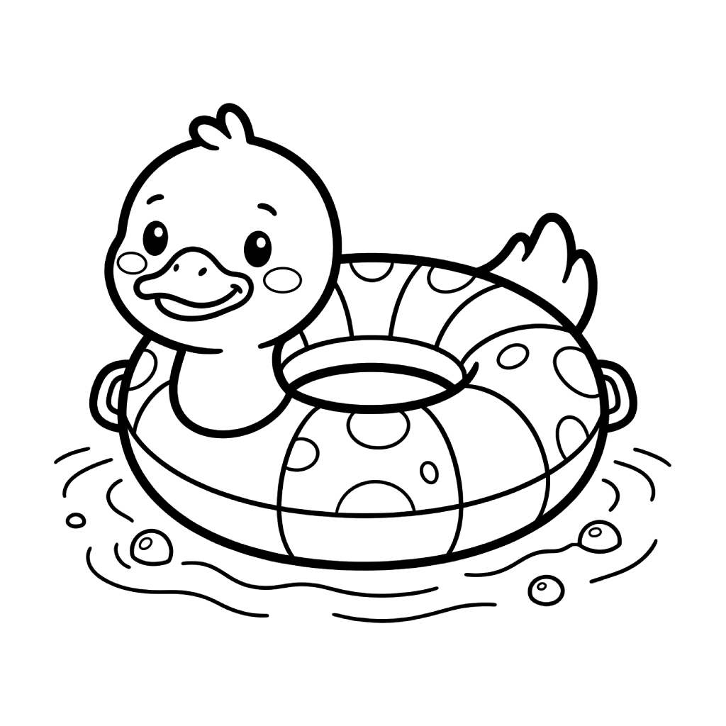 lindas páginas para colorear Flotador de Piscina 1