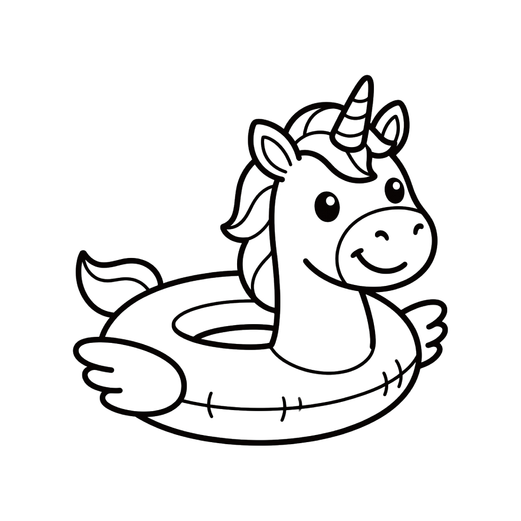 páginas para colorear para Flotador de Piscina