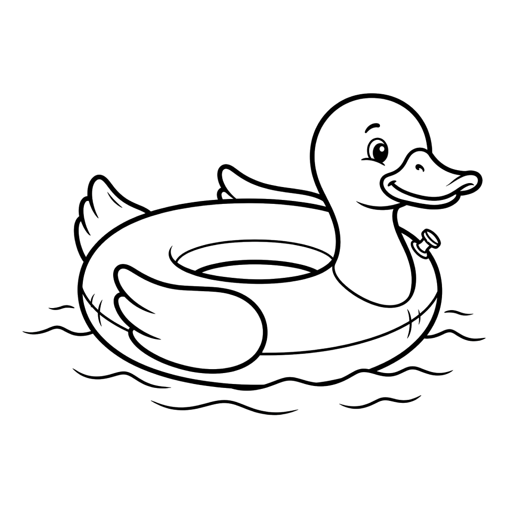 páginas para colorear imprimibles Flotador de Piscina 1