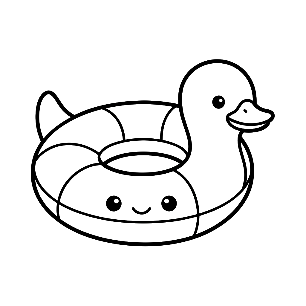 Flotador de Piscina páginas para colorear de adornos