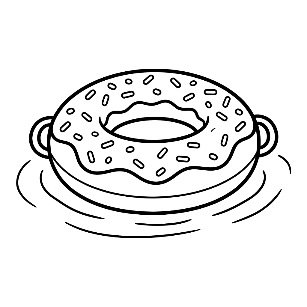 divertidas páginas para colorear Flotador de Piscina