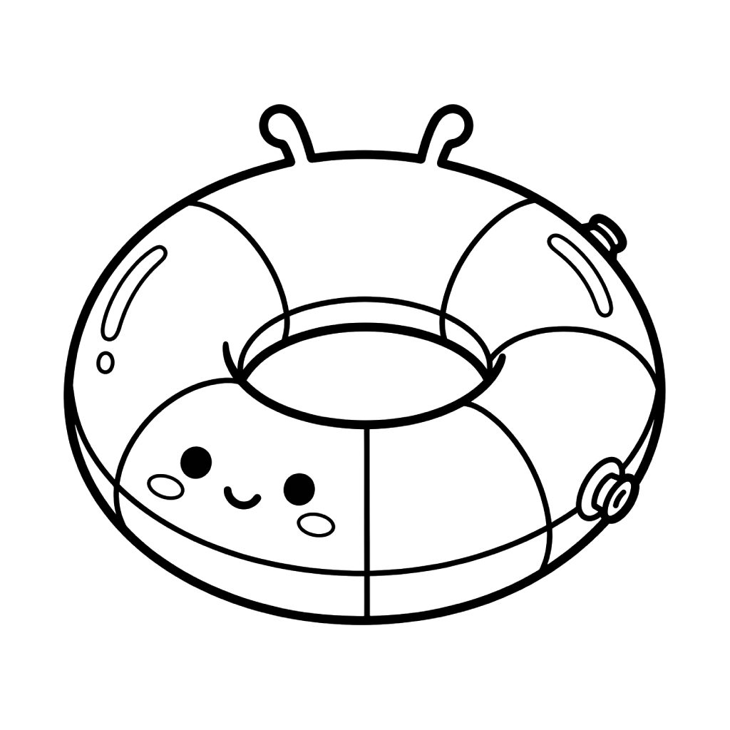 páginas para colorear para niños Flotador de Piscina