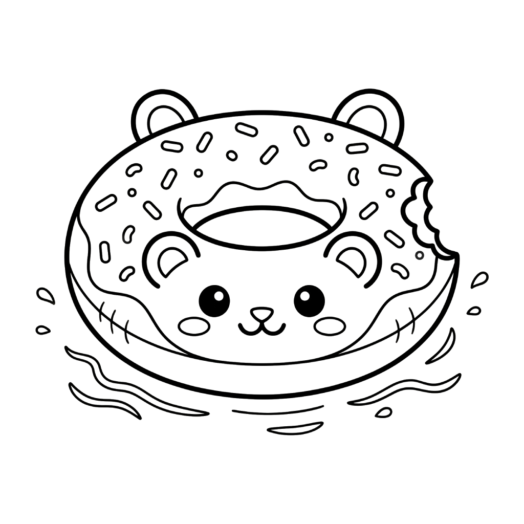 lindas páginas para colorear Flotador de Piscina