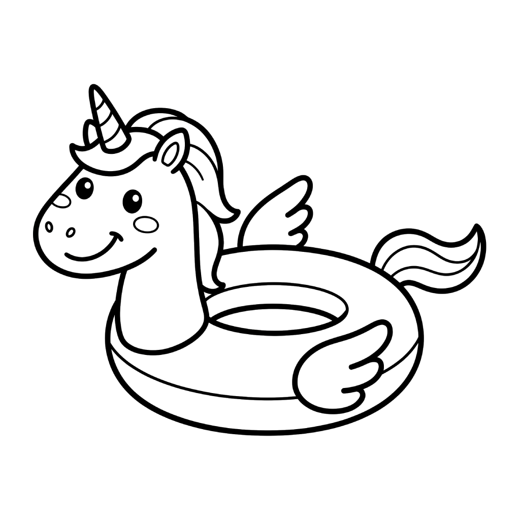 dibujos para colorear Flotador de Piscina