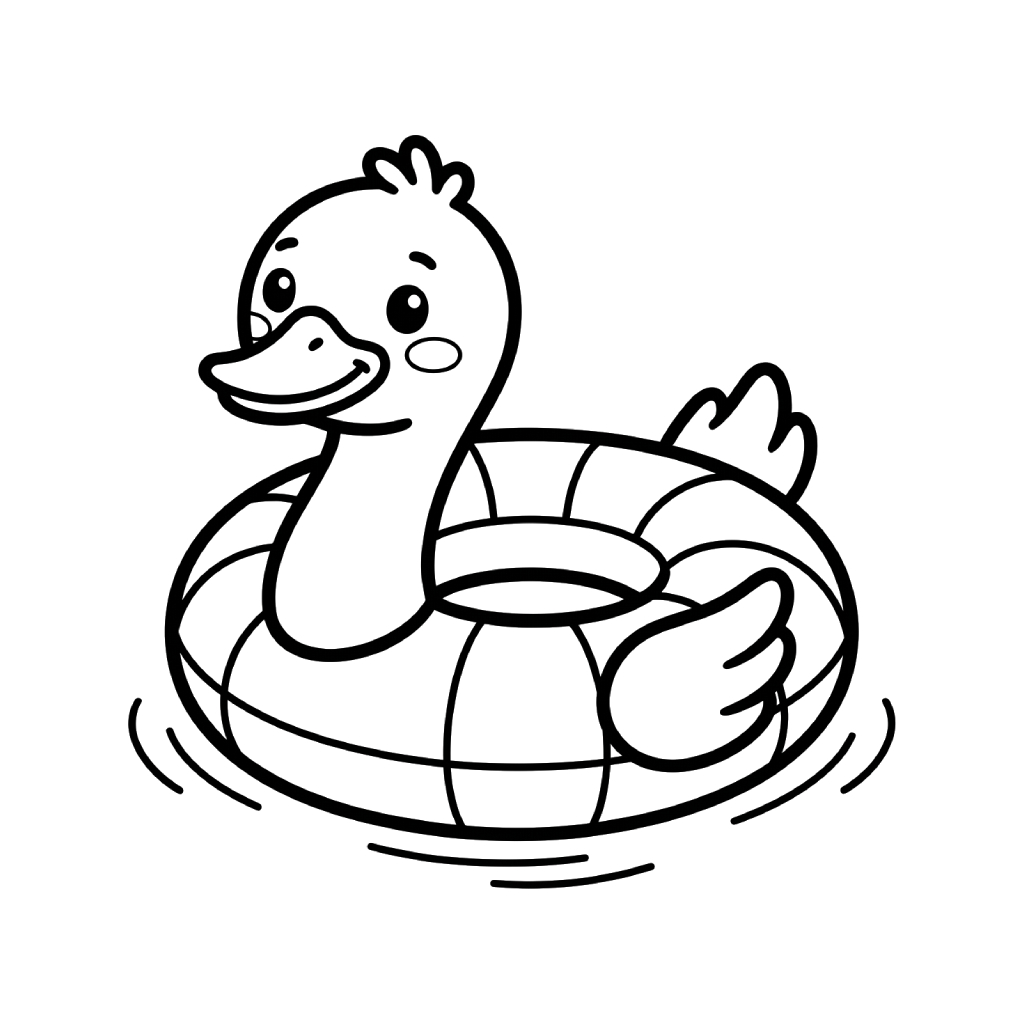 Flotador de Piscina páginas para colorear para imprimir gratis 2