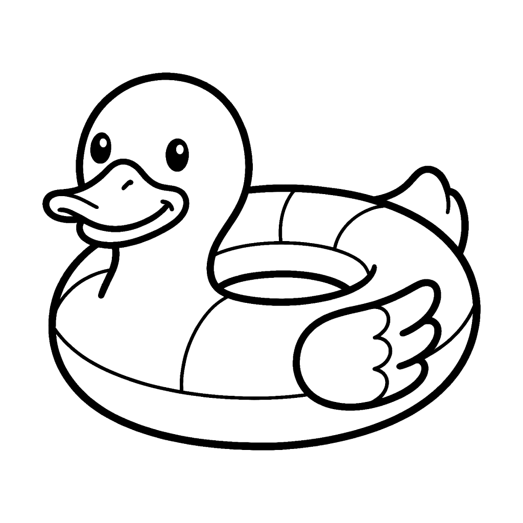 páginas para colorear imprimibles Flotador de Piscina