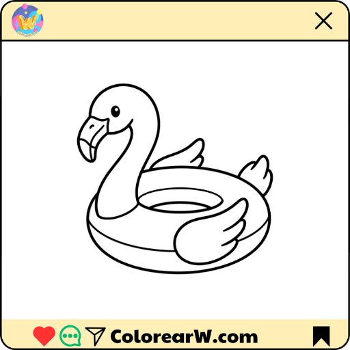 Flotador de Piscina para colorear thumbnail