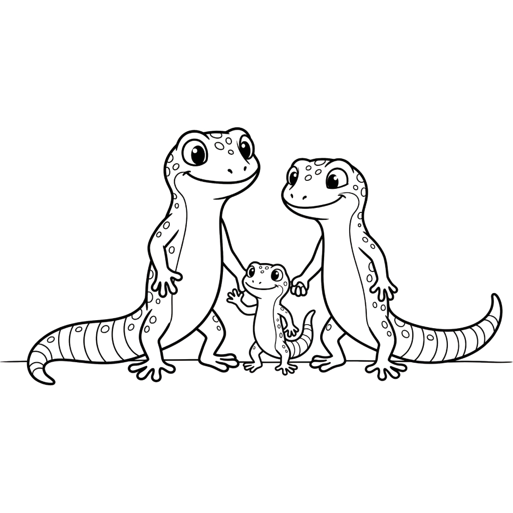 páginas para colorear Geco imprimibles gratis