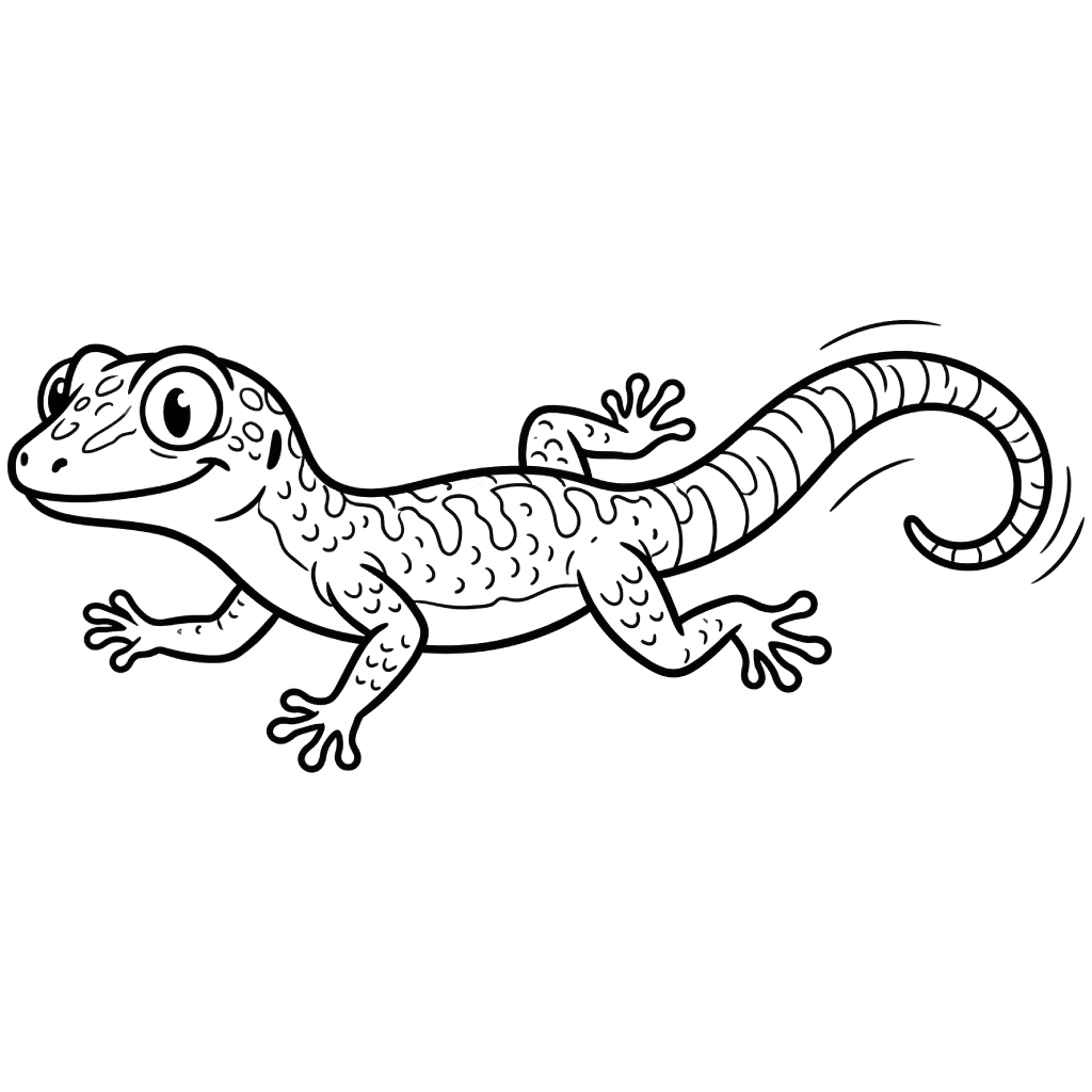 páginas para colorear gratis Geco 1