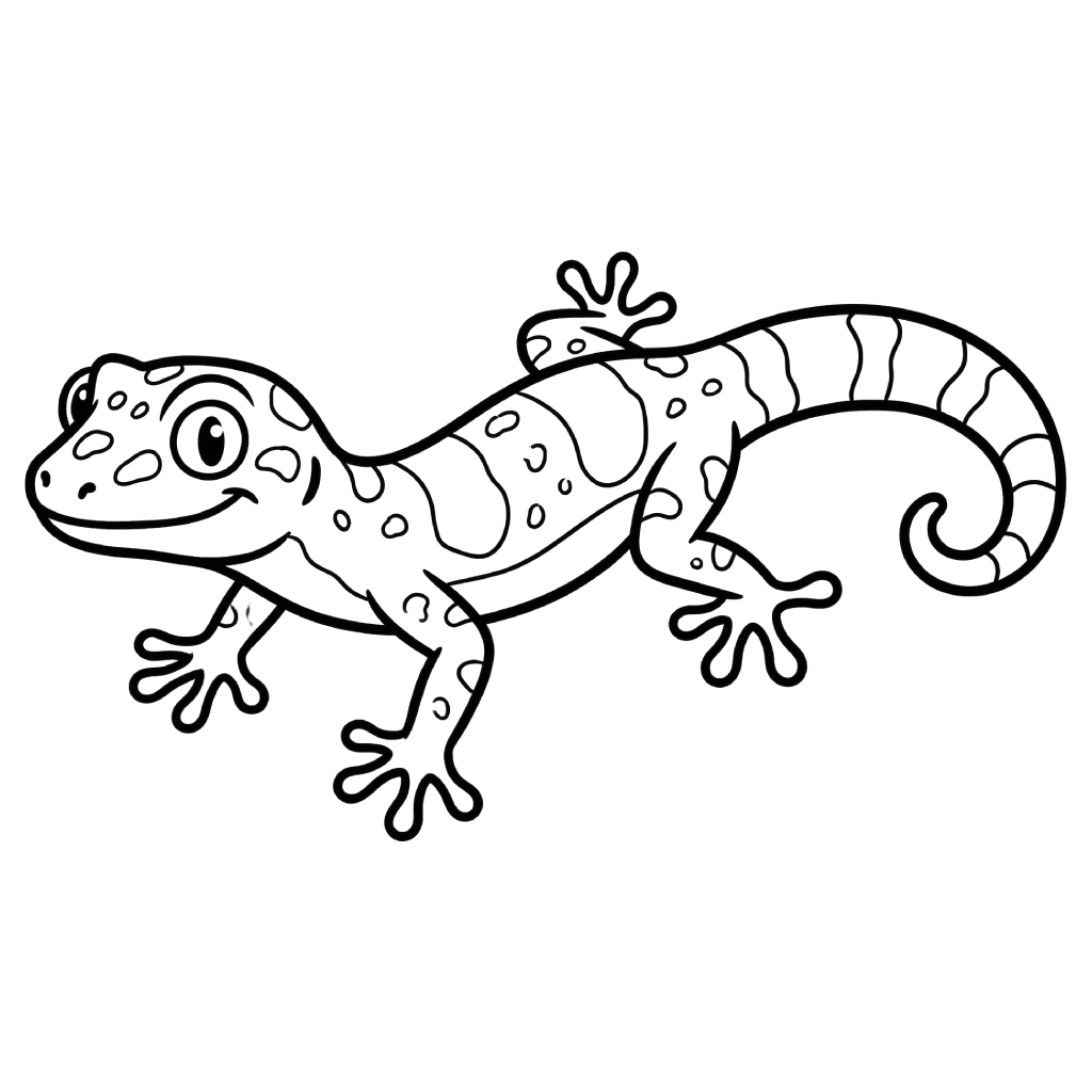 páginas para colorear Geco imprimibles gratis 1