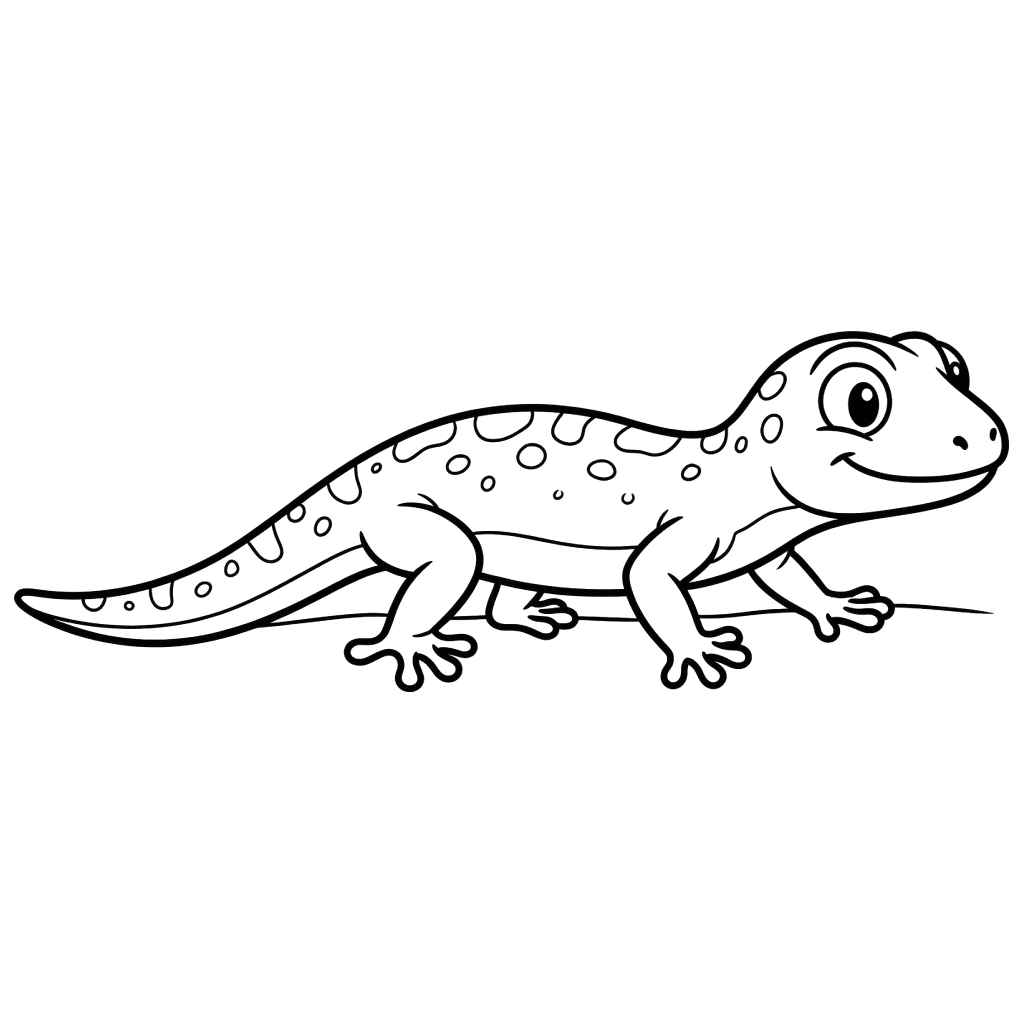 páginas para colorear gratis Geco para niños